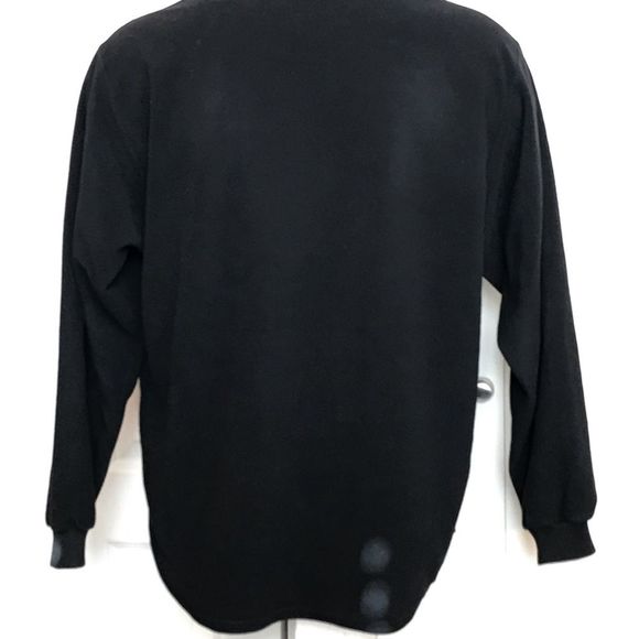 Nike Men's Black Crewneck Sweater with Red Logo - Picture 4 of 7